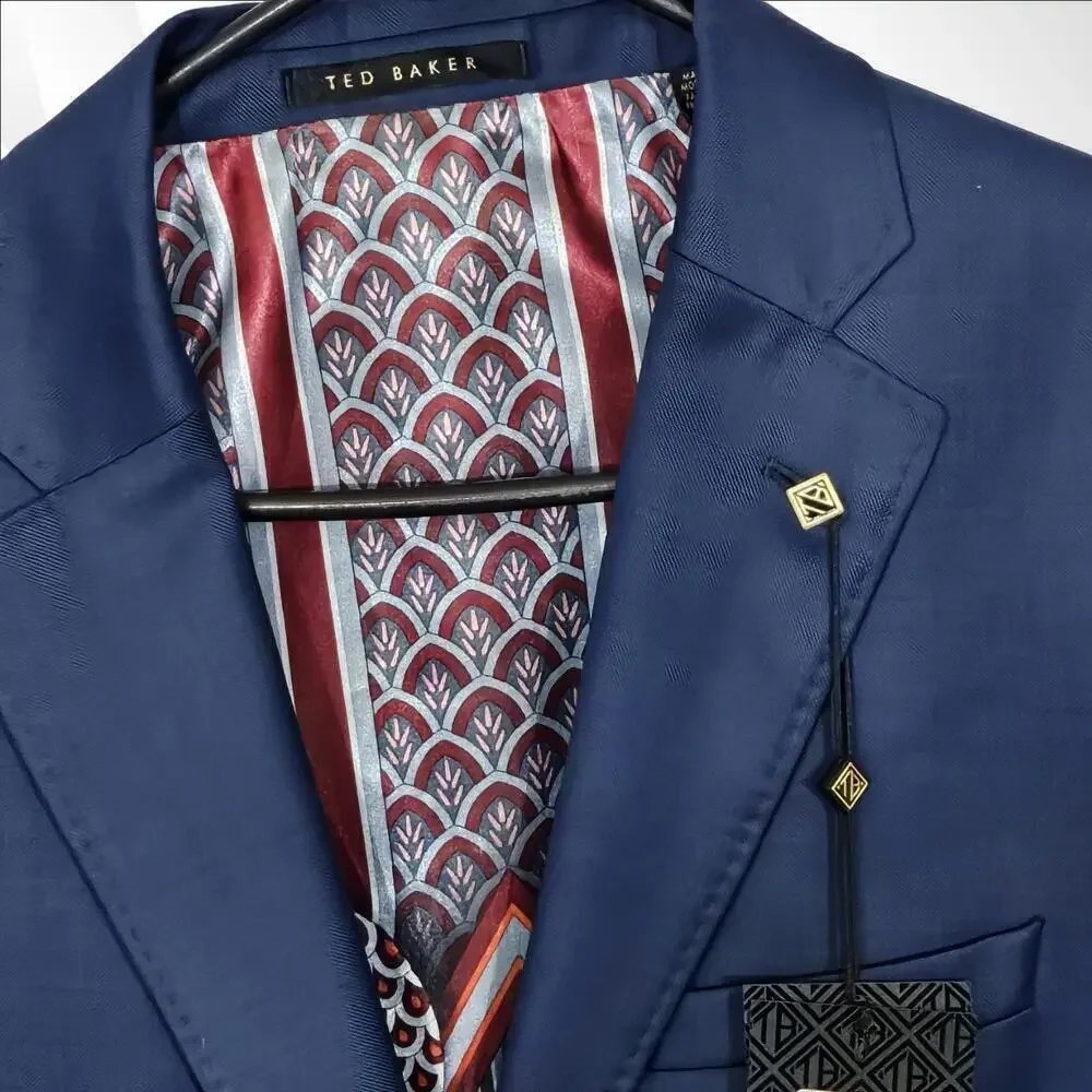 2/$50 Ted Baker Debonair Sharkskin Suit Jacket Size 38R – Flawed but Stylish